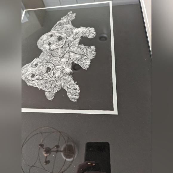 Vintage mid century modern dog able art chaplan 1970s - Picture 2 of 7